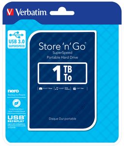 Verbatim Store n Go 1 TB Externe harde schijf (2,5 inch) USB 3.2 Gen 1 (USB 3.0) Blauw 53200