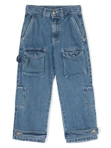 John Richmond Junior pantalon droit à poches cargo - Bleu