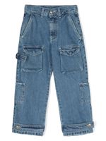 John Richmond Junior pantalon droit à poches cargo - Bleu