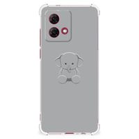 Motorola Moto G84 Stevig Bumper Hoesje Grijs Baby Olifant - thumbnail