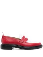 Thom Browne classic penny leather loafers - Rouge