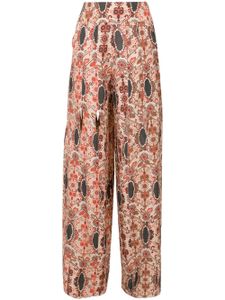 Amir Slama pantalon évasé à fleurs - Multicolore