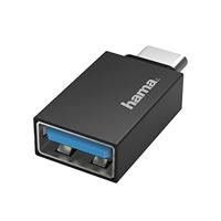 Hama USB OTG-adapter, USB C-stekker - USB A-aansluiting (adapter voor het aansluiten van USB C-apparaten zoals tablet op bijv. printer, USB-C naar USB-adapter met super-speed gegevensoverdracht 5