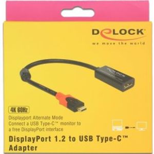 Delock 63928 DisplayPort-adapter voor een USB Type-C-monitor 4K 60 Hz