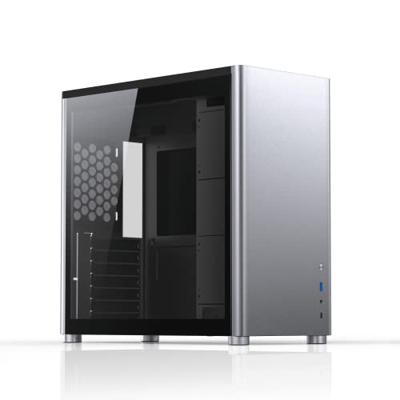 Jonsbo D40 Pc Boîtier ATX, boîtier d'ordinateur ATX, boîtier PC pour refroidissement AIO, boîtier PC, boîtier PC de jeu en verre, boîtier ATX, boîtier d'ordinateur (argent)