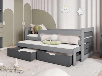 Kajuitbed CATALEYA 90x200 cm grijs/grafiet