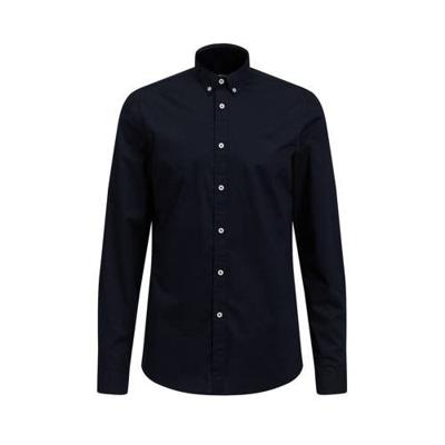 WE Fashion slim fit overhemd donkerblauw