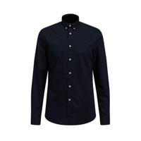 WE Fashion slim fit overhemd donkerblauw