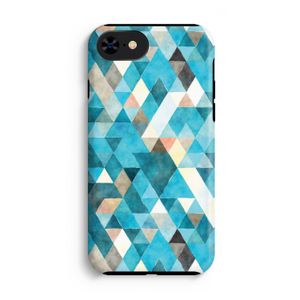 Gekleurde driehoekjes blauw: iPhone 8 Tough Case