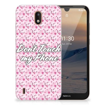 Nokia 1.3 Silicone-hoesje Flowers Pink DTMP