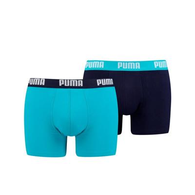 Puma 2-pack heren boxershort Basic - licht blauw/blauw Puma 2-pack heren boxershort Basic - licht blauw/blauw