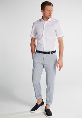 Eterna Heren Overhemd Wit Korte Mouw Cutaway Poplin Slim Fit Eterna Heren Overhemd Wit Korte Mouw Cutaway Poplin Slim Fit