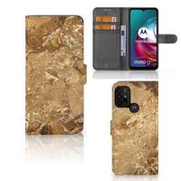 Motorola Moto G10 | G20 | G30 Bookcase Marmer Creme - thumbnail