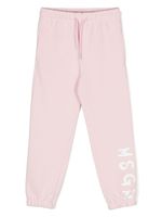 MSGM Kids pantalon de jogging à logo imprimé - Rose - thumbnail