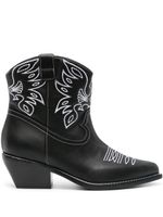 Le Silla bottines Christine 70 mm en cuir - Noir - thumbnail