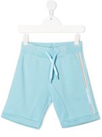 Karl Lagerfeld Kids short de jogging à logo rayé - Bleu