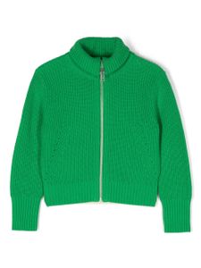 Zadig & Voltaire Kids pull en maille à logo intarsia - Vert