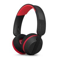 Philips TAA6219BK 6000-serie Over Ear zelfopladende Bluetooth-koptelefoon voor sport op zonne-energie, batterijreserve van 80 uur, ideaal voor fitness, hardlopen en andere sporten - Zwart en Rood