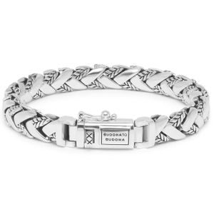 Buddha to Buddha 128 Armband George Texture zilver 8,5 mm (E) 19 cm