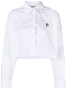 SANDRO chemise à motif monogrammé brodé - Blanc