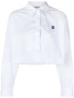 SANDRO chemise à motif monogrammé brodé - Blanc - thumbnail