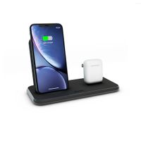 ZENS Aluminium Series Stand Wireless Charger + Dock ZEDC06B Inductielader 2000 mA Uitgangen Qi-standaard, USB, Apple dock-stekker Lightning Zwart - thumbnail