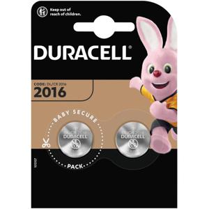 Duracell Knoopcel CR2016 3 V 2 stuk(s) 90 mAh Lithium Elektro 2016