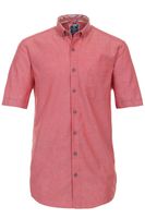 Redmond Casual Modern Fit Overhemd Korte mouw rood - thumbnail