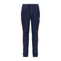 TYGO & vito slim fit joggingbroek met zijstreep donkerblauw/wit/oranje