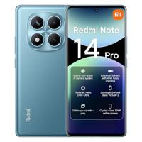 Xiaomi Redmi Note 14 Pro Smartphone, 8 GB + 256 GB, 16,9 cm (6,67 inch) ritm oogbescherming, vingerafdruk Unlock 50 miljoen pixels/Dual Card Dual Standby/NFC, 45 W opladen, oplader niet inbegrepen
