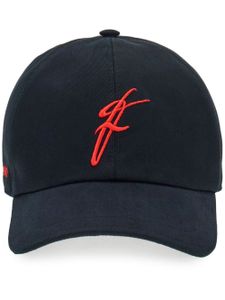 Ferragamo casquette en coton à logo brodé - Noir