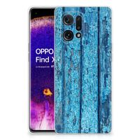 OPPO Find X5 Bumper Hoesje Wood Blue