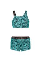 Just Beach Meisjes bikini Tanzania - Turquoise zebra