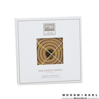 PTMD Incense coil Oak Moss & Vanilla 4 pcs holderL