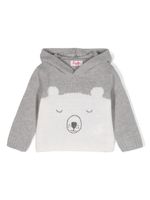 Il Gufo hoodie à motif en intarsia - Gris