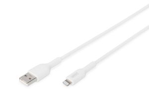 Digitus 1m, Lightning/USB-A 1m USB A Lightning Wit