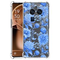 Case voor OPPO Find X6 Pro Flowers Blue - thumbnail