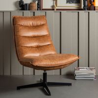 WOOOD Exclusive Draaifauteuil Nika - Cognac - thumbnail