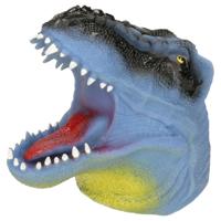 Dino World latex handpop blauw 14 cm   -