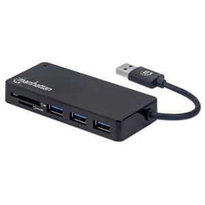 Manhattan 164931 USB 3.2 Gen 1-hub Zwart