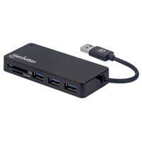 Manhattan 164931 USB 3.2 Gen 1-hub Zwart - thumbnail