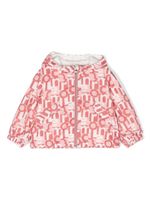 Moncler Enfant veste à logo imprimé all-over - Rose