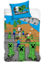 Minecraft Dekbedovertrek 140 x 200 cm - Katoen (60 x 70 cm) - thumbnail