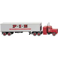 Wiking 052706 H0 Vrachtwagen Peterbilt Trekker-opleggercombinatie met container (Peterbilt) - thumbnail