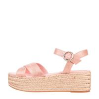 Tommy Hilfiger TH Signature Flatform Sandal leren plateau sandalen roze