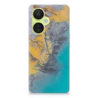 OnePlus Nord CE 3 Lite TPU Siliconen Hoesje Marble Blue Gold