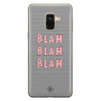 Samsung Galaxy A8 (2018) siliconen telefoonhoesje - Blah blah blah
