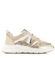 POELMAN Poelman - C18582X9PSH25 Beige/Goud Beige Mesh Lage sneakers Dames