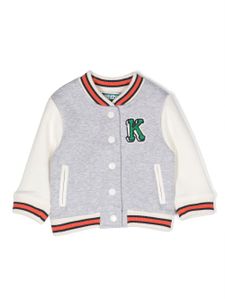 Kenzo Kids veste bomber à logo brodé - Gris