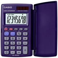 Casio HS-8VERA Zakrekenmachine Donkerblauw Aantal displayposities: 8 werkt op zonne-energie, werkt op batterijen (b x h x d) 62.5 x 10 x 104 mm